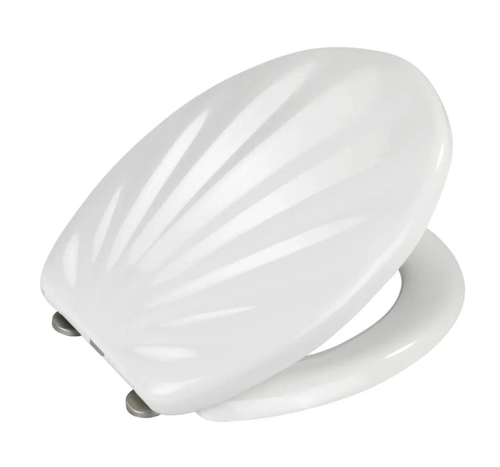 Premium toilet seat "Shell" with soft-close mechanism, white