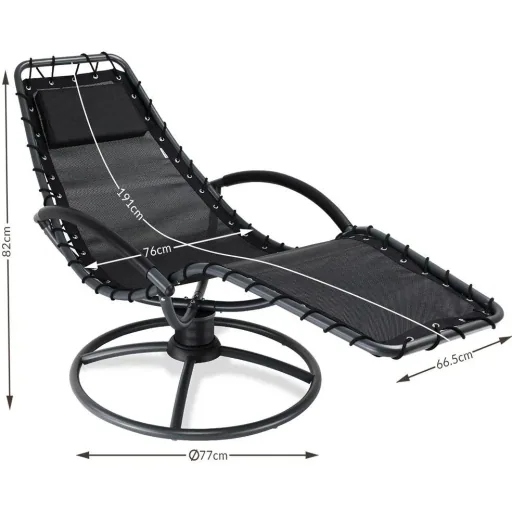 Eve relaxation lounger with rocking function, anthracite