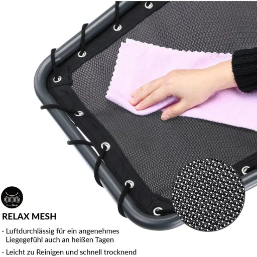 Eve relaxation lounger with rocking function, anthracite