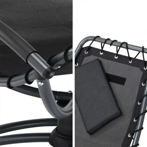 Eve relaxation lounger with rocking function, anthracite