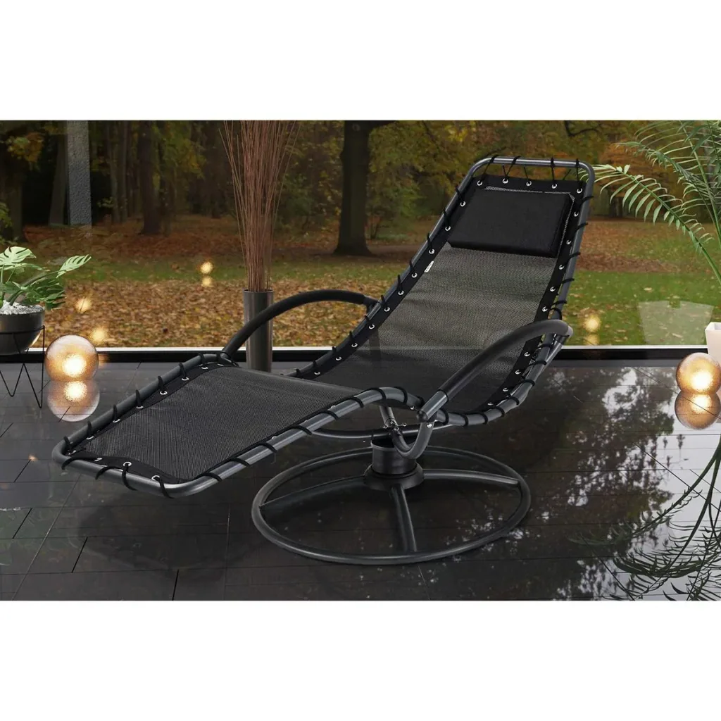 Eve relaxation lounger with rocking function, anthracite