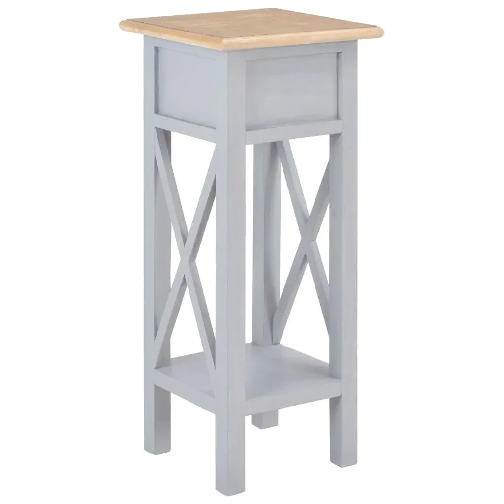 Side table 27x27x65.5 cm wood grey