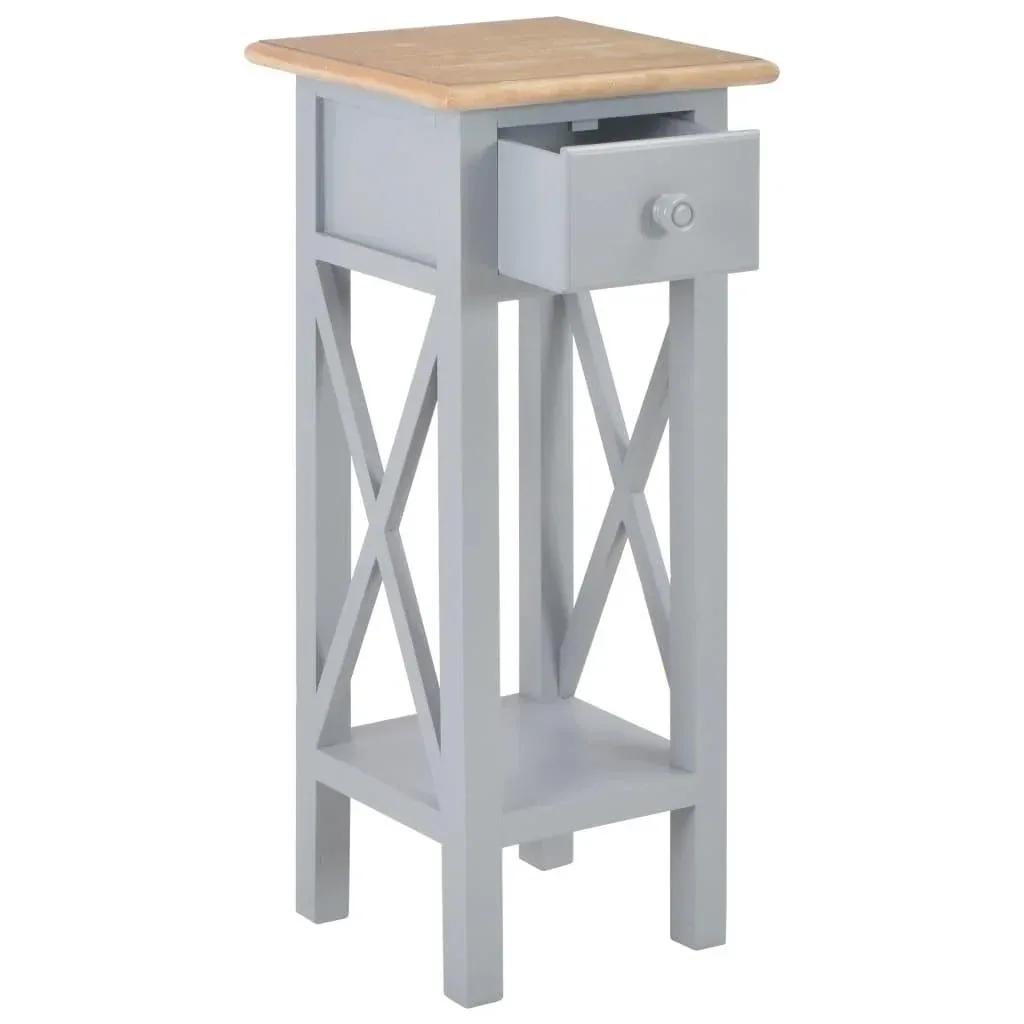 Side table 27x27x65.5 cm wood grey