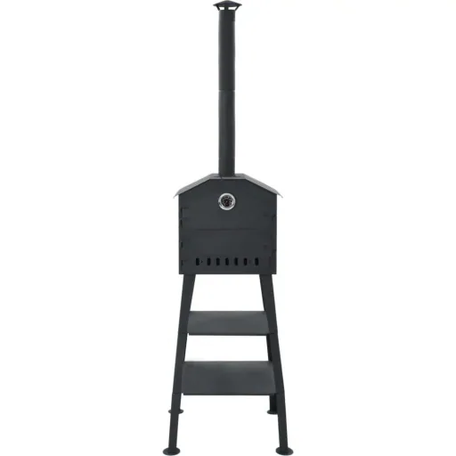 Outdoor charcoal pizza oven with 2 firebricks