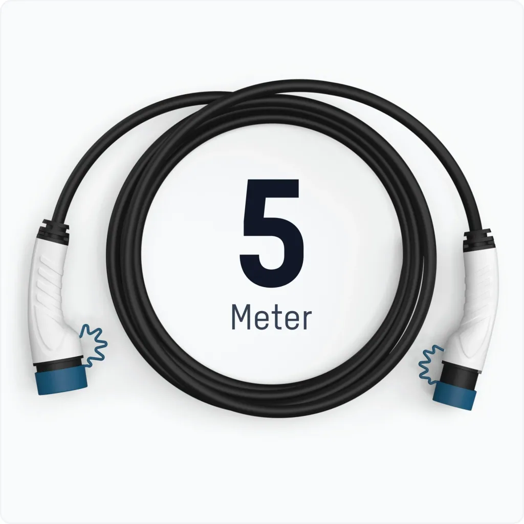 Car charging cable 22KW TYPE2 MODE 3 32A 500cm