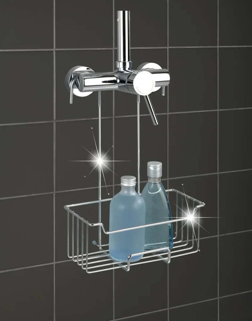 Shower caddy “Milo”, stainless steel, hangable