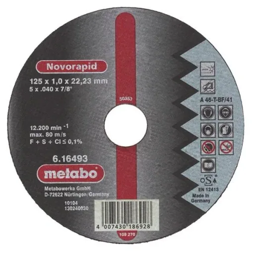 Cutting discs 125 mm, 10 pieces INOX