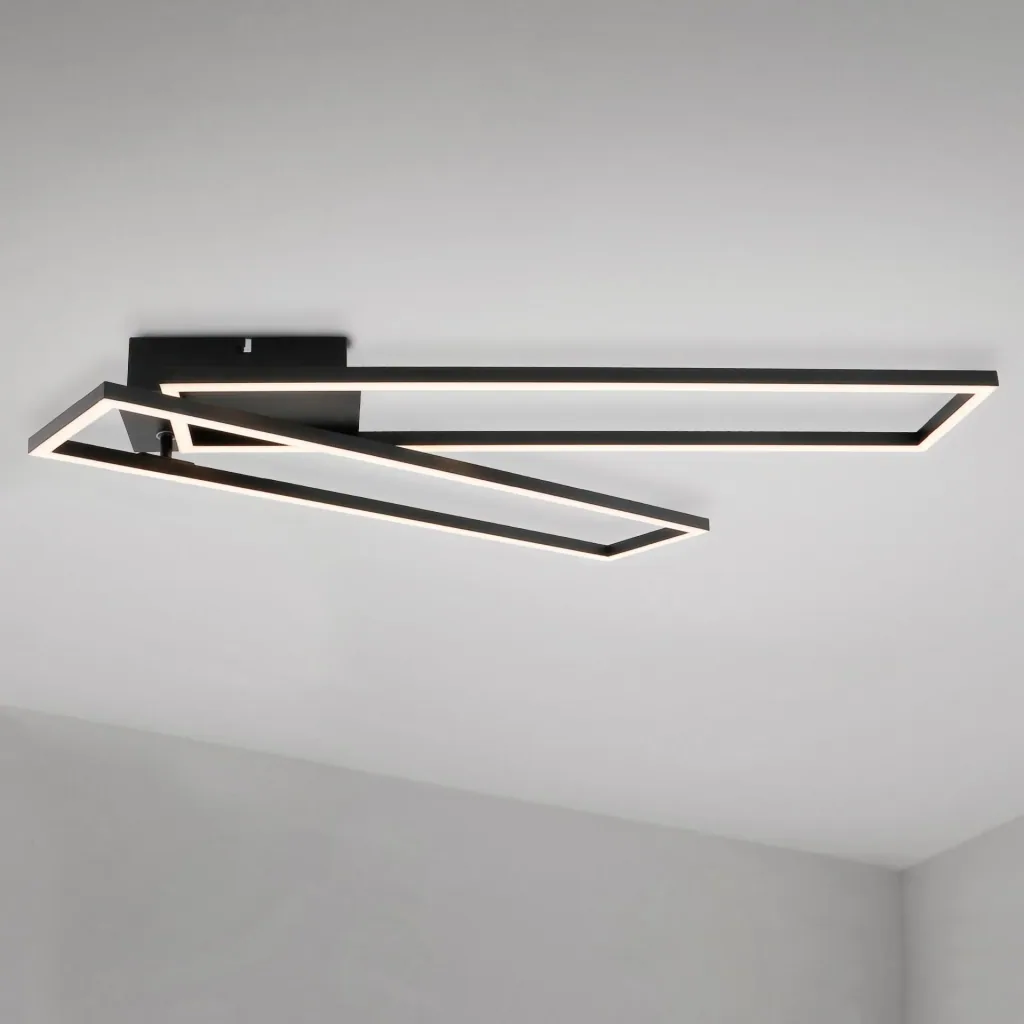 LED wall and ceiling light, 110 cm, CCT, 4400 lumens, 40 watts, black