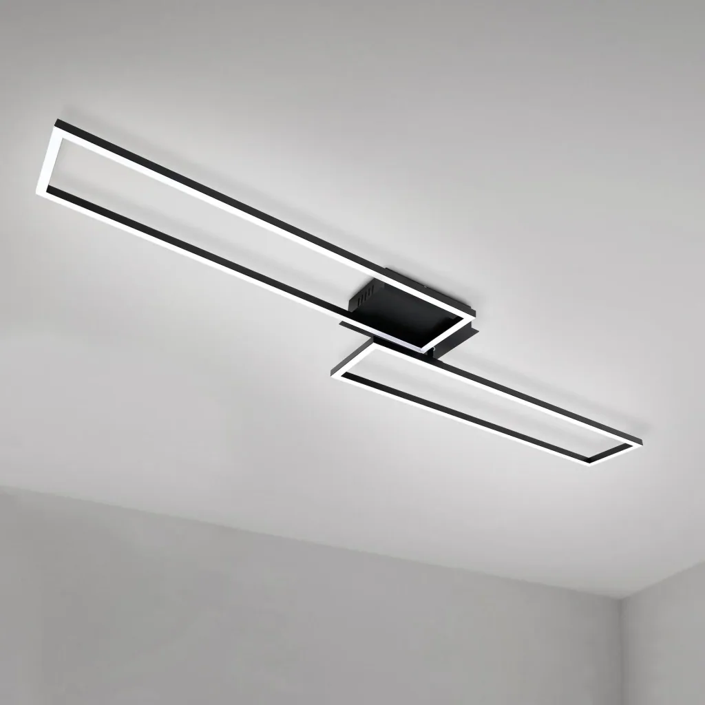 LED wall and ceiling light, 110 cm, CCT, 4400 lumens, 40 watts, black