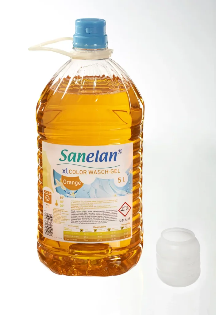 Orange washing gel, 5 l including dosing cup and tap