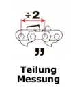 Saw chain 3/8"P / drive link thickness 1.3mm / 61 links, cutting length 33 cm,