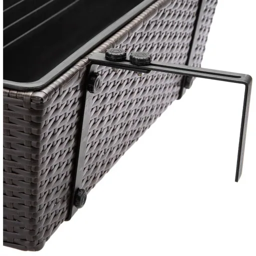 Polyrattan planter - set of 2 - brown
