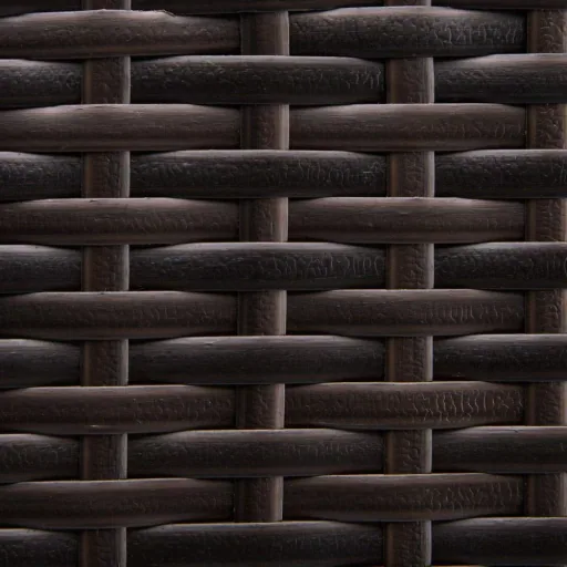 Polyrattan planter - set of 2 - brown