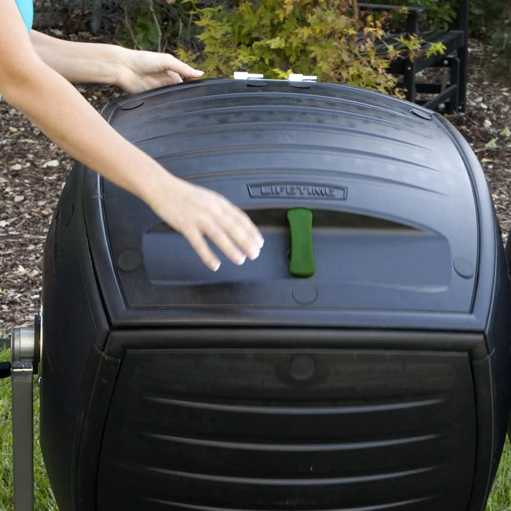 Composter Compost-tweeling 380 L 143,5×79,4×110,4 cm Zwart – 2 kamers voor continu composteren
