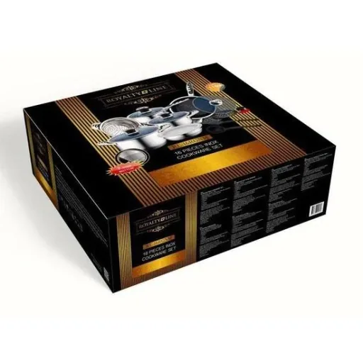 16-piece stainless steel cooking set with metal lids