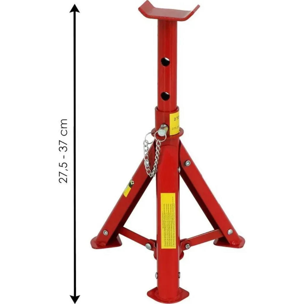 Axle stands 2 pieces - 2 ton capacity - 23x23x37 cm