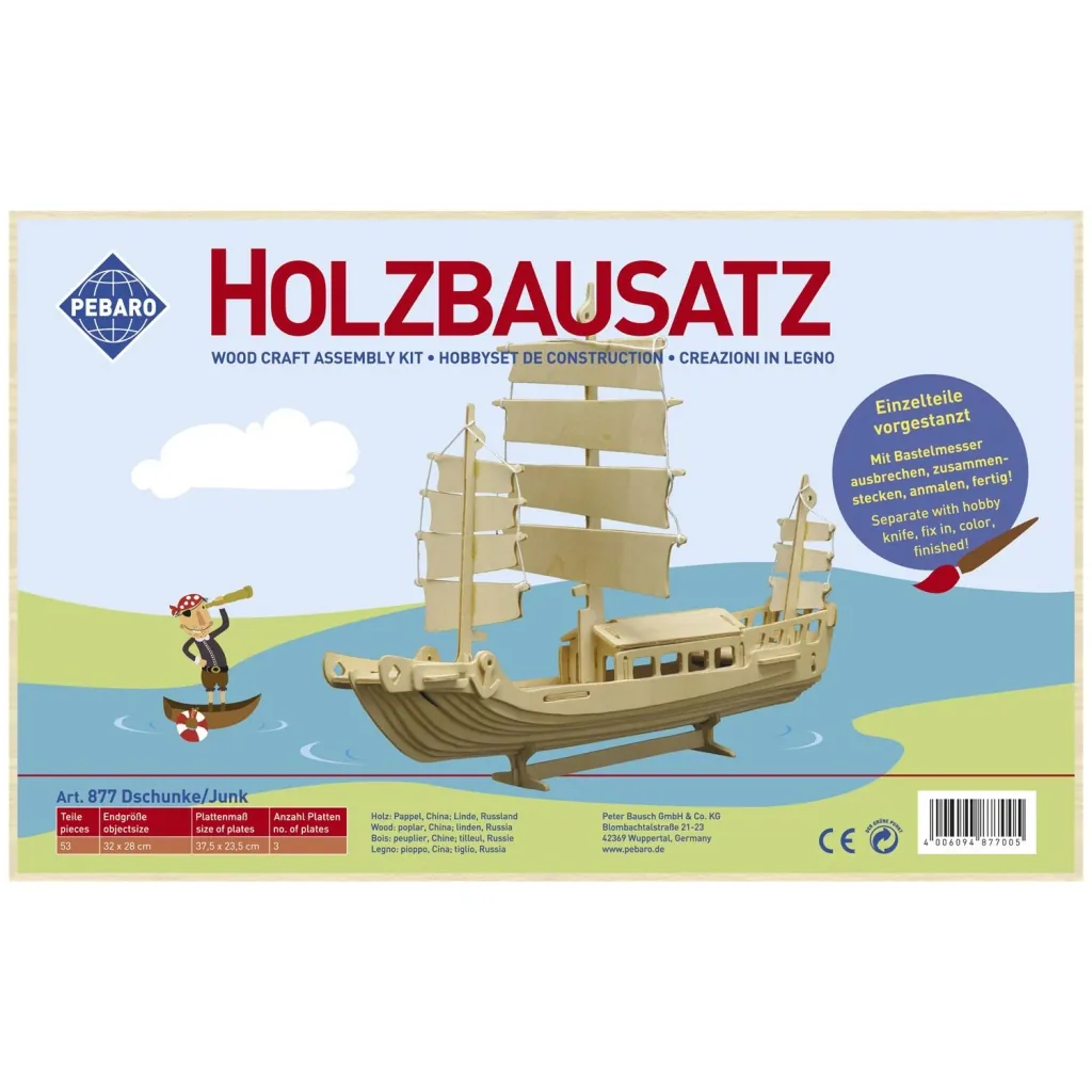 Wooden kit "Junk", assembled dimensions: 38 x 15 cm