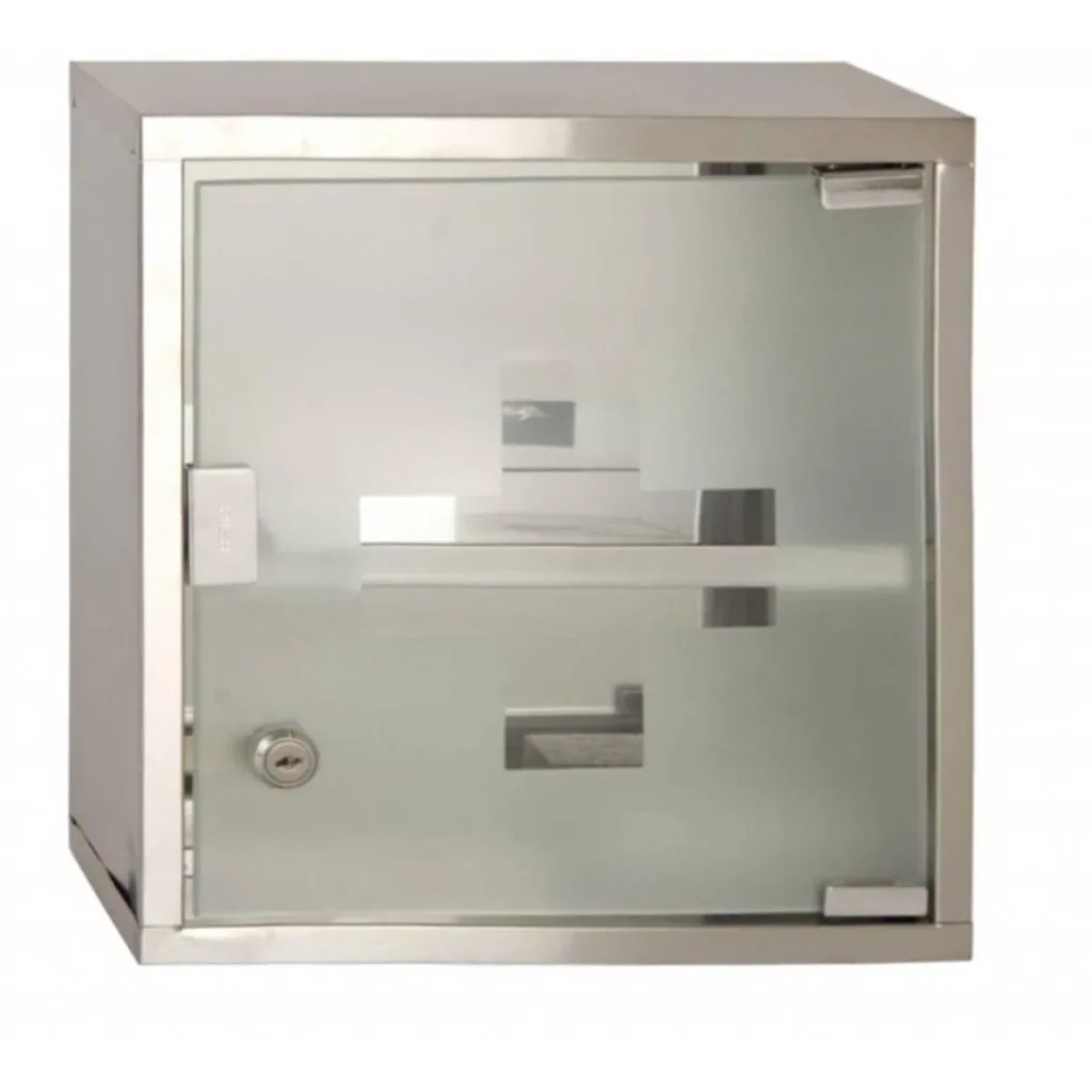 Excellent Care Medicine Cabinet - Bathroom Furniture - Stainless Steel - Glass