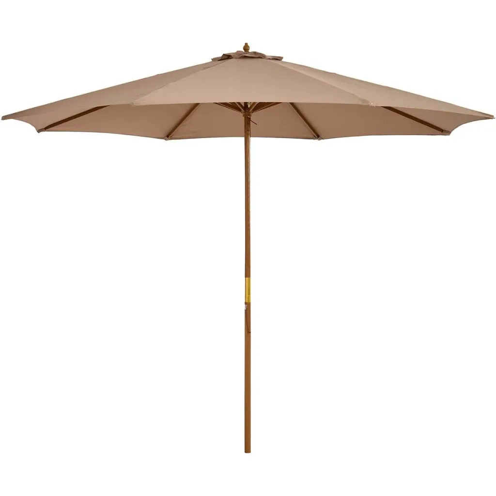 Wooden parasol 300 cm khaki