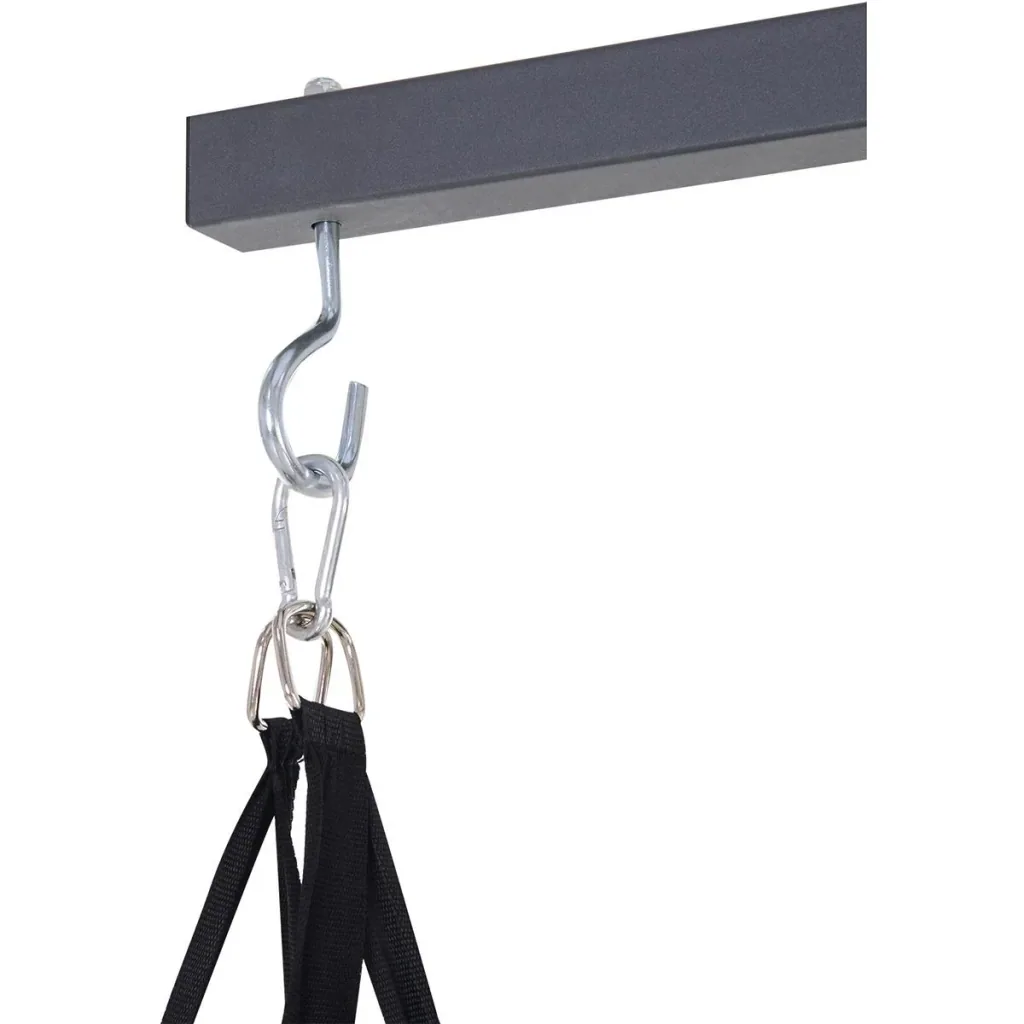 Punching bag stand with punching ball black