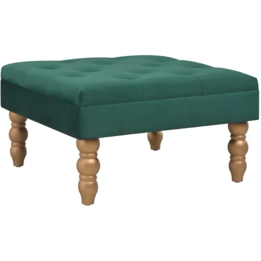 Stool 60x60x36 cm velvet dark green