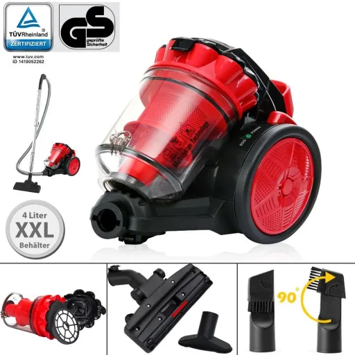 Vacuum cleaner - max. 900 watts - Eco Power - Multi Cyclone Red