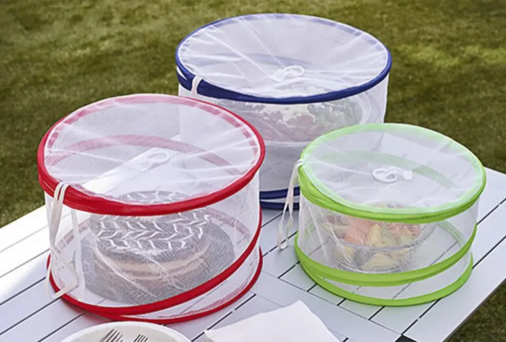 Food covers, foldable, 3-part