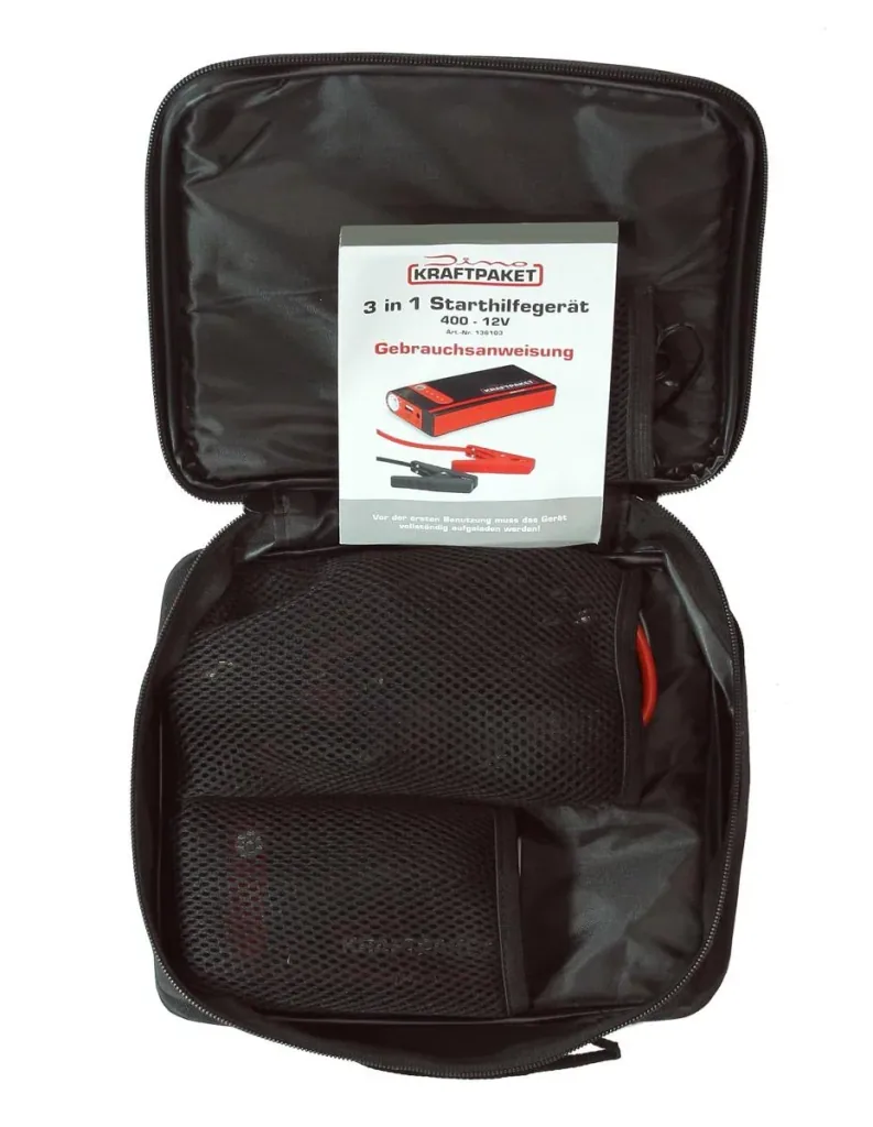 Jump starter 12 Volt - 9,000 mAh - 400 A