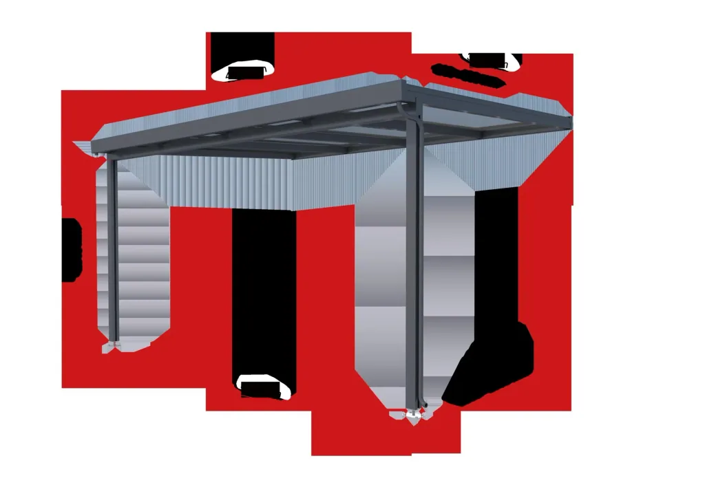 Patio roof Premium, anthracite, 4102 x 3060 mm - Acrylic multi-wall sheets 16 mm, clear