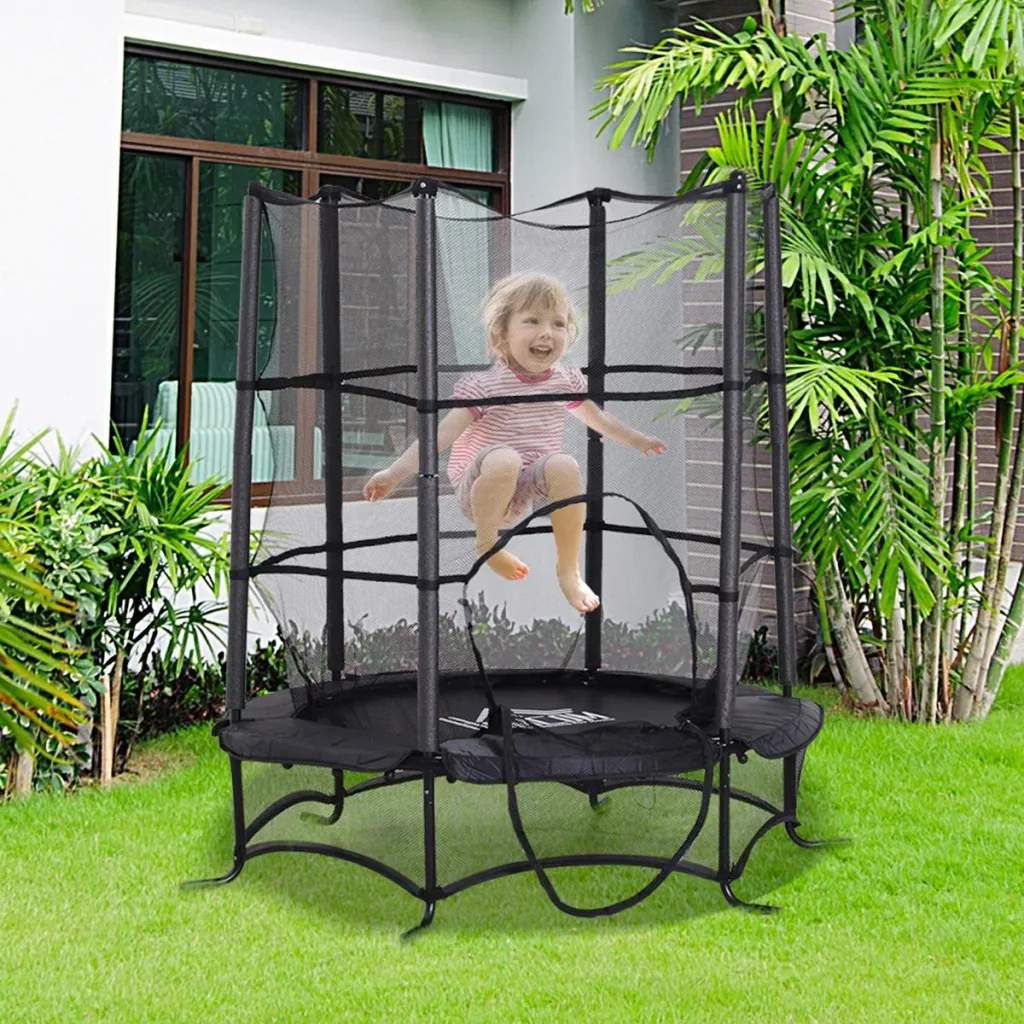 Trampoline for children black