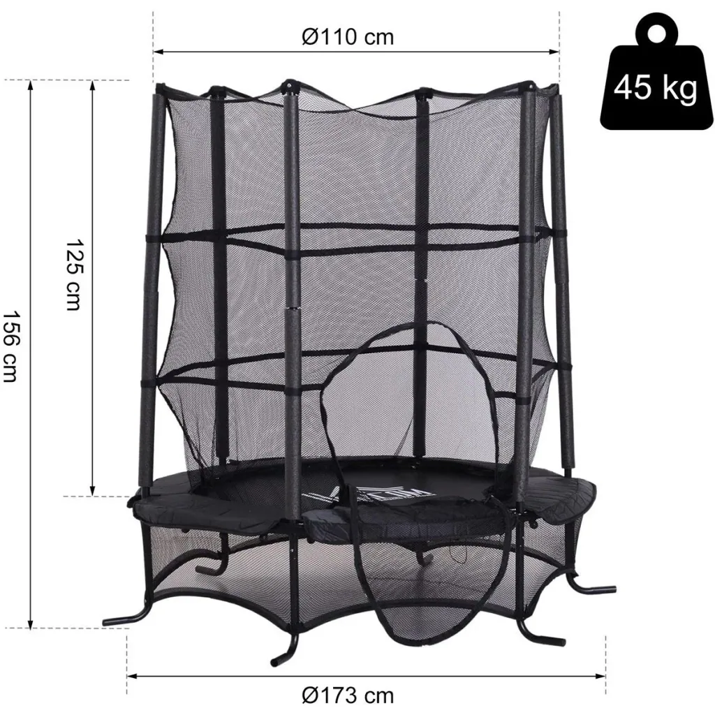 Trampoline for children black