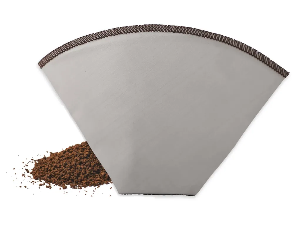 Permanent coffee filter, stainless steel mesh, foldable, size 4