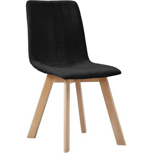 Dining room chairs 2 pieces fabric black