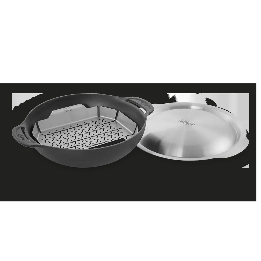 Wok - Gourmet BBQ System including lid and steamer insert
