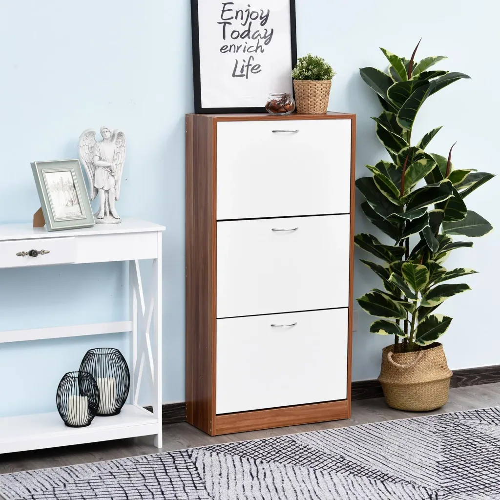 Shoe cabinet with drawer
