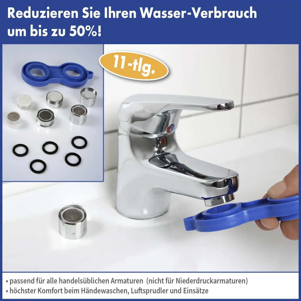 11-piece faucet water saving set