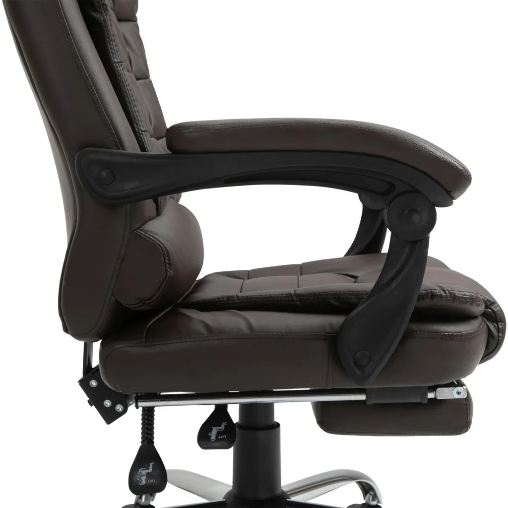 Desk and gaming chair, brown
