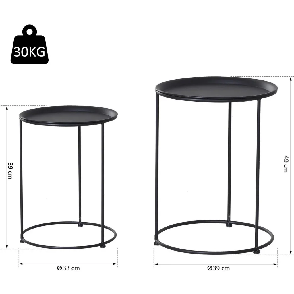 Side table in a set of 2