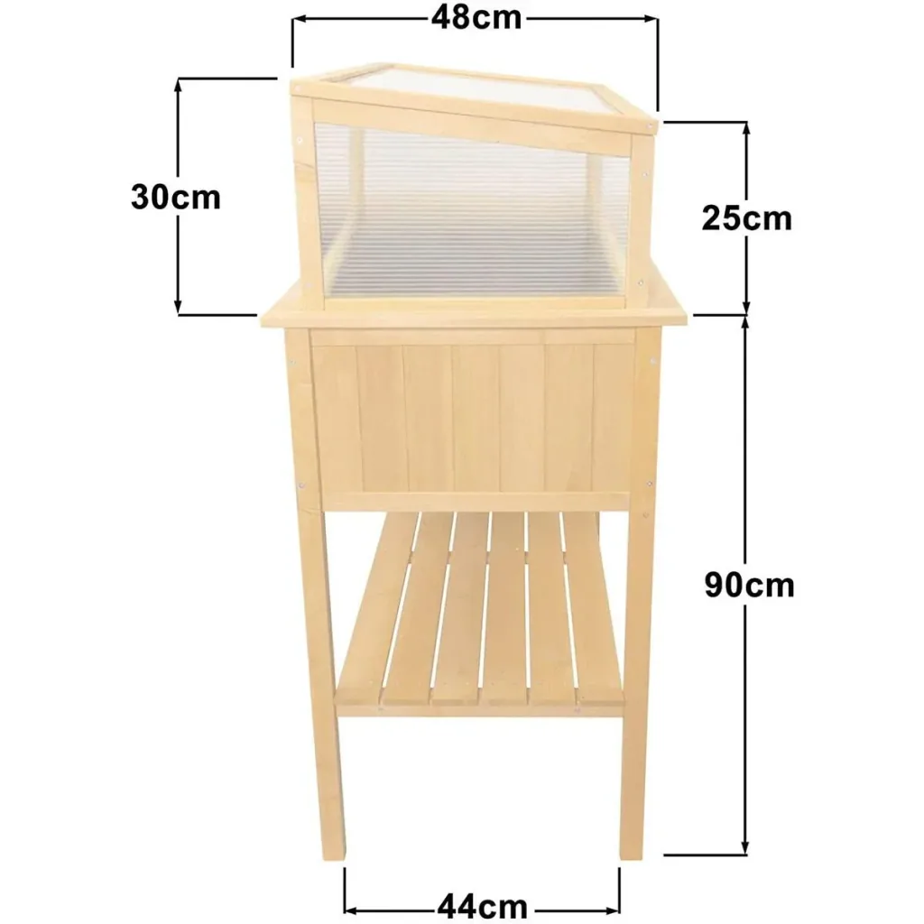 Garden wooden greenhouse / kitchen garden table on legs - 113x57x90cm