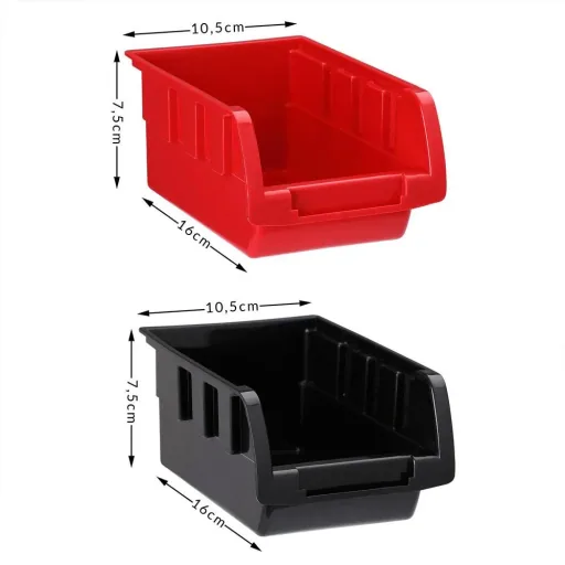 Tool wall with stacking boxes and 43-piece tool holder - 2 wall plates 54 x 47.5 x 1.8 cm