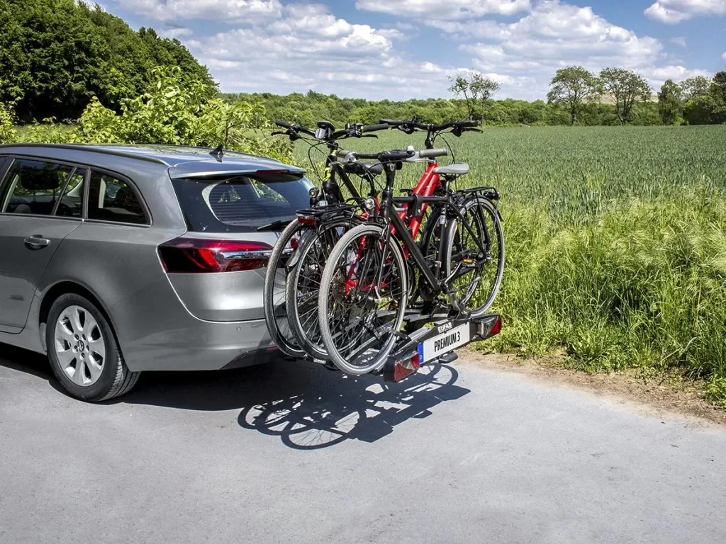 Premium III bike rack for tow bar