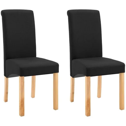 Dining room chairs 2 in black fabric
