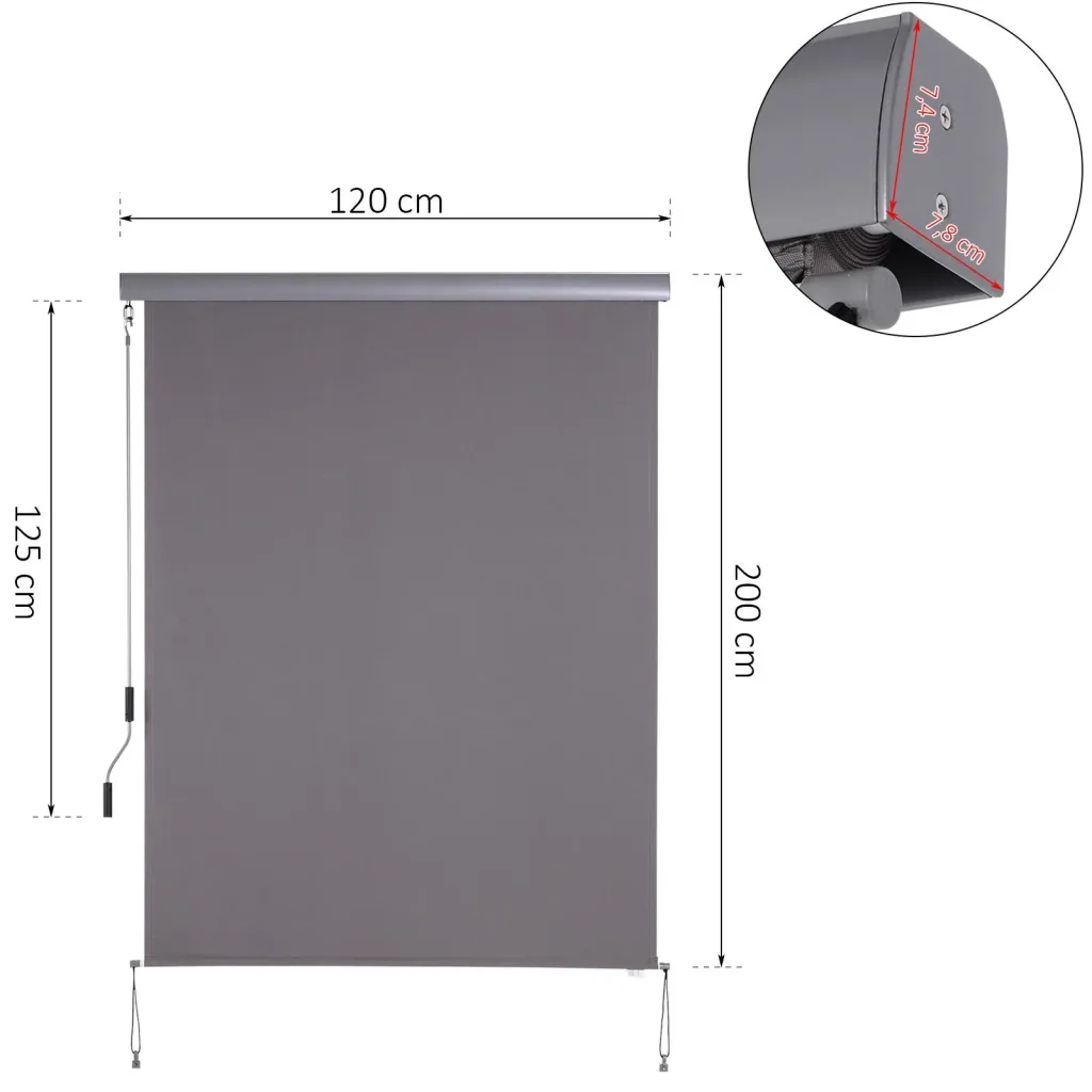 Roller blind with hand crank