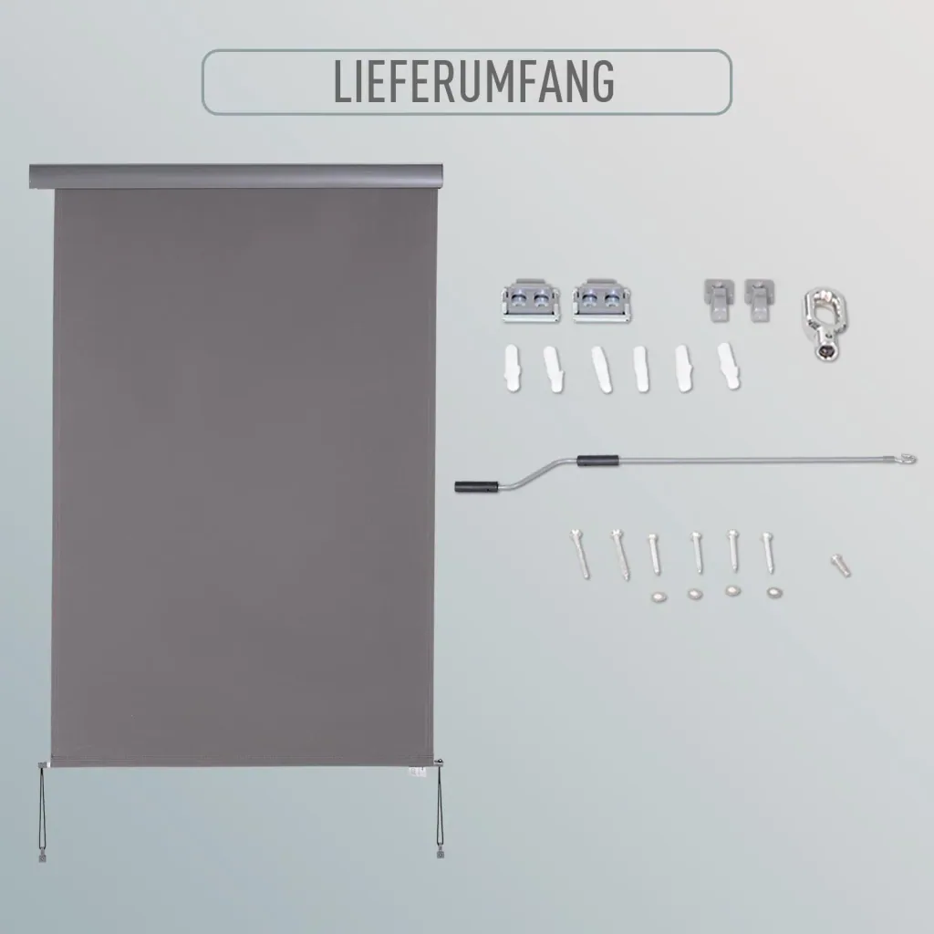 Roller blind with hand crank