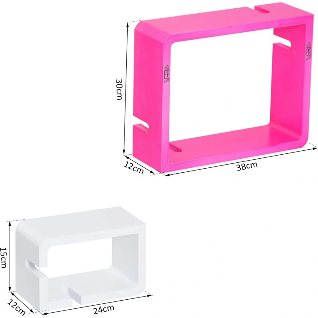 Cube shelf with 3 compartments