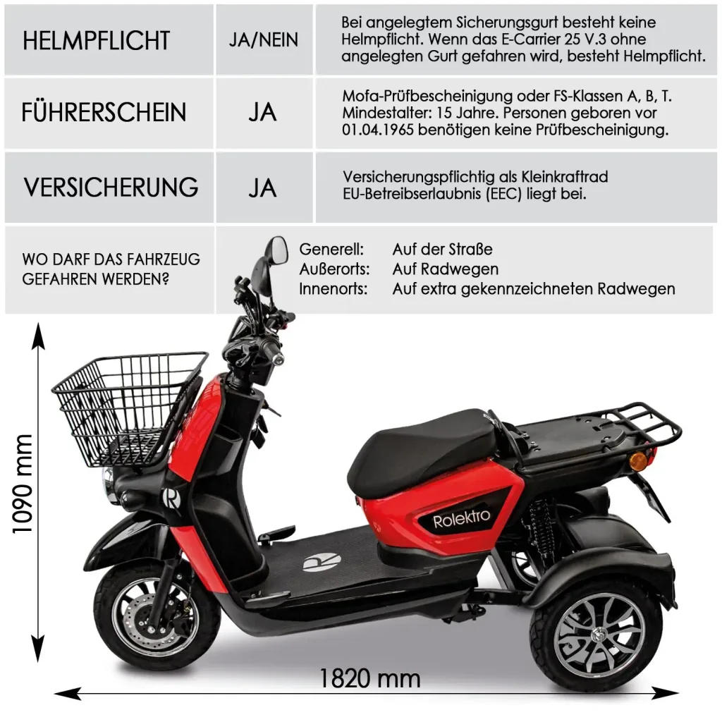 E-Carrier 25 V.3 - with luggage rack