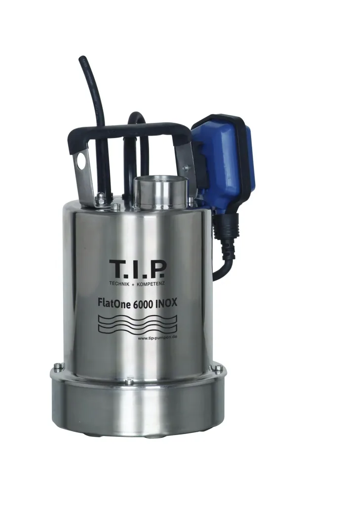 Drainage & pool drainage pump FlatOne 6000 INOX, flat suction up to 1 mm, up to 6,000 l/h flow rate
