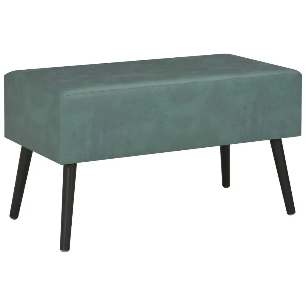 Coffee table 80x40x46 cm artificial leather sea-green