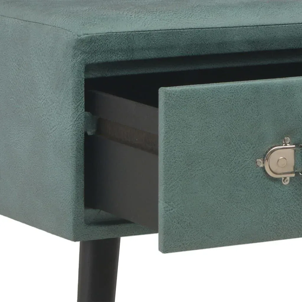 Coffee table 80x40x46 cm artificial leather sea-green