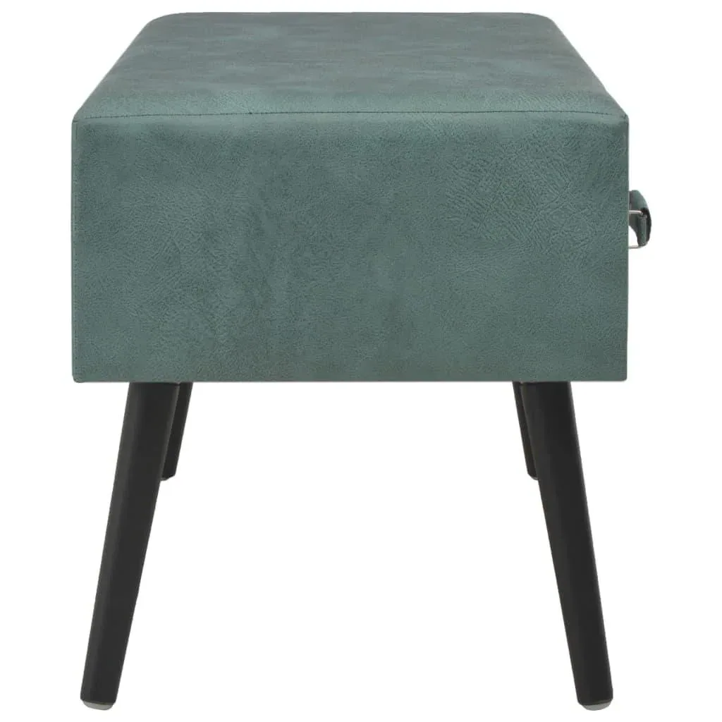 Coffee table 80x40x46 cm artificial leather sea-green